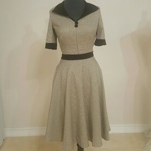 Retro/Swing/pin up Dress Hounds tooth